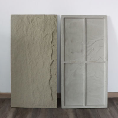 Falso peso ligero del panel de pared de piedra de la seta del poliuretano gris oscuro de la PU