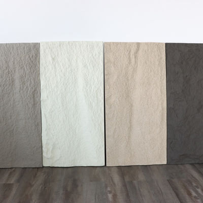 Falso peso ligero del panel de pared de piedra de la seta del poliuretano gris oscuro de la PU