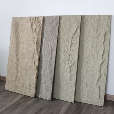 Falso peso ligero del panel de pared de piedra de la seta del poliuretano gris oscuro de la PU