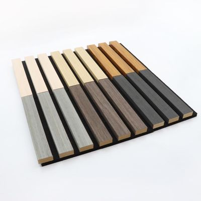 Chapa de madera Paneles acústicos de lujo Tela Madera acanalada acanalada