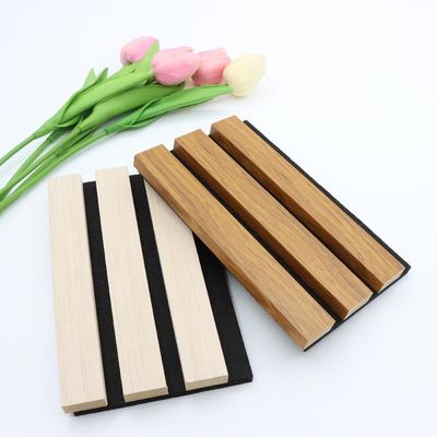 Chapa de madera Paneles acústicos de lujo Tela Madera acanalada acanalada