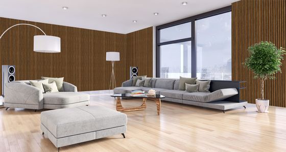 La insonorización absorbe los paneles de pared acústicos del listón de madera del tablero del animal doméstico del Mdf