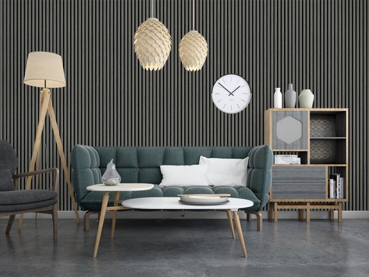 Panel de tablero estriado acústico insonorizado de 21*600*2400mm para decoración de interiores