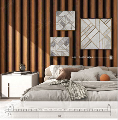 Panel de pared acústico Wpc Panel de pizarra de madera para la decoración del hogar