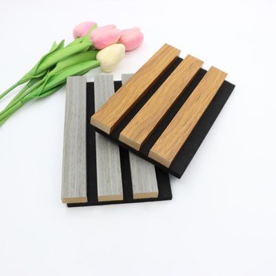 MDF de absorción de sonido acústico de pared de madera panel de pizarra material flotado