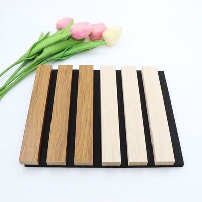 MDF de absorción de sonido acústico de pared de madera panel de pizarra material flotado