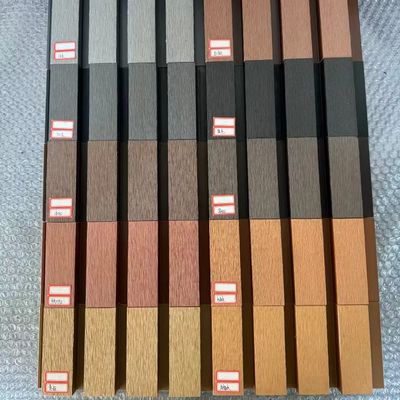 Texturas de grano de madera natural Panel de pared de Wpc exterior Madera de rosa Arce Rojo Marrón Teca