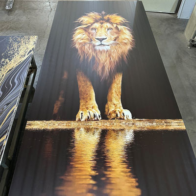 4*8 Ft UV PVC Hoja de mármol impermeable Estampado en caliente / 3D Impreso paneles interiores Tablas UV