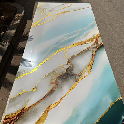 1220*2440mm 3D Impreso Digital UV Hoja de mármol UV Tableros para TV Tableros de decoración de paredes
