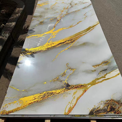 1220*2440mm 3D Impreso Digital UV Hoja de mármol UV Tableros para TV Tableros de decoración de paredes