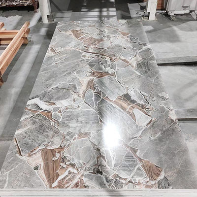 Hoja de mármol de PVC brillante/mat para decoración interior