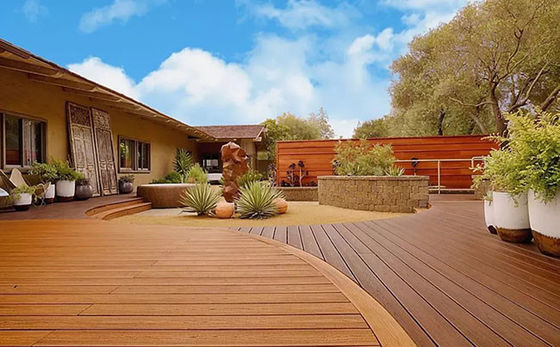 Decking compuesto plástico de madera compuesto de los tableros de cubierta de 140x25m m para el jardín