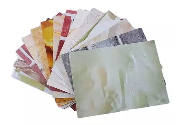 Alta hoja de mármol ultravioleta brillante del Pvc de la hoja impermeable del mármol para las paredes interiores