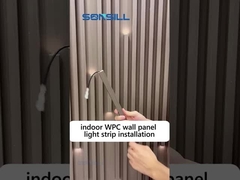 El panel de pared interior del PVC WPC de la flauta interior de madera del grano para la decoración