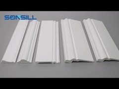 Color blanco laminado del picosegundo que bordea el rodapié en solar los accesorios incombustibles