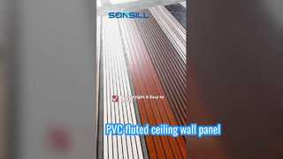 Panel de pared de techo estriado de PVC